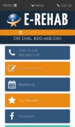 How ptclinic.com looks like on a mobile device such as an iPhone.