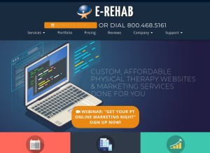How ptclinic.com looks like on a tablet such as an iPad.