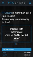How ptcshare.com looks like on a mobile device such as an iPhone.