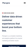 How ptengine.com looks like on a mobile device such as an iPhone.