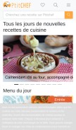 How ptitchef.com looks like on a mobile device such as an iPhone.