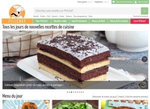 How ptitchef.com looks like on a tablet such as an iPad.