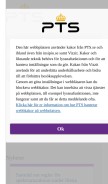 How pts.se looks like on a mobile device such as an iPhone.