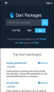 How pub.dev looks like on a mobile device such as an iPhone.