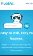 How pubble.io looks like on a mobile device such as an iPhone.