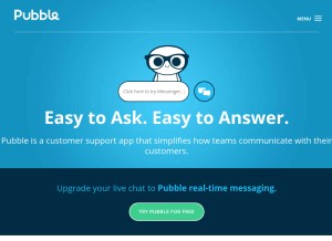 How pubble.io looks like on a tablet such as an iPad.