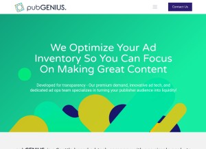 How pubgenius.io looks like on a tablet such as an iPad.
