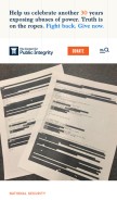 How publicintegrity.org looks like on a mobile device such as an iPhone.