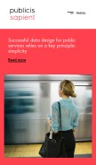How publicissapient.com looks like on a mobile device such as an iPhone.
