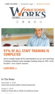 How publicschoolworks.com looks like on a mobile device such as an iPhone.