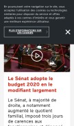 How publicsenat.fr looks like on a mobile device such as an iPhone.