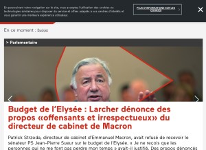 How publicsenat.fr looks like on a tablet such as an iPad.
