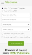How publieruneannonce.com looks like on a mobile device such as an iPhone.