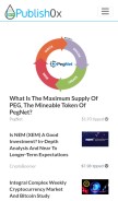 How publish0x.com looks like on a mobile device such as an iPhone.