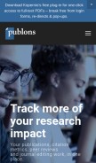 How publons.com looks like on a mobile device such as an iPhone.