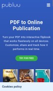 How publuu.com looks like on a mobile device such as an iPhone.