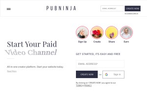 How pubninja.com looks like on a tablet such as an iPad.