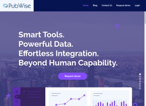 How pubwise.io looks like on a tablet such as an iPad.