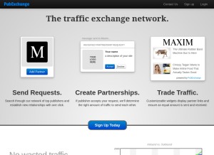 How pubx.co looks like on a tablet such as an iPad.