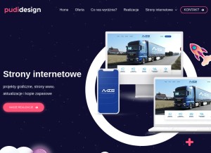 How pudidesign.pl looks like on a tablet such as an iPad.