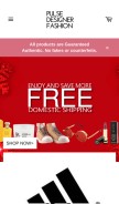 How pulsedesignerfashion.com looks like on a mobile device such as an iPhone.