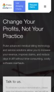 How pulseinc.com looks like on a mobile device such as an iPhone.