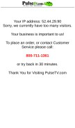 How pulsetv.com looks like on a mobile device such as an iPhone.
