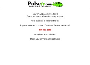 How pulsetv.com looks like on a tablet such as an iPad.