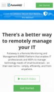 How pulseway.com looks like on a mobile device such as an iPhone.