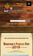 How pumpkinfarm.com looks like on a mobile device such as an iPhone.