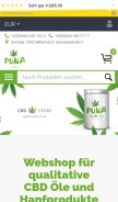 How puna.co.at looks like on a mobile device such as an iPhone.