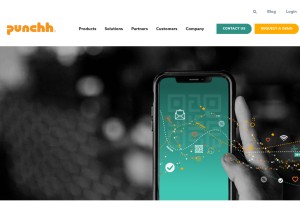 How punchh.com looks like on a tablet such as an iPad.