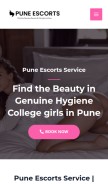 How puneescortscall.com looks like on a mobile device such as an iPhone.