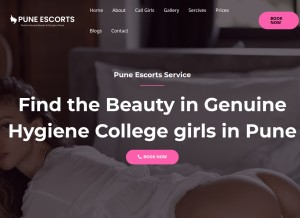 How puneescortscall.com looks like on a tablet such as an iPad.