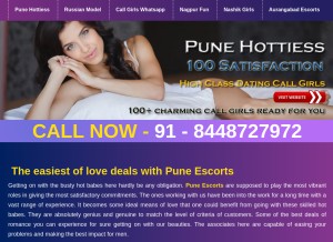 How punehottiess.com looks like on a tablet such as an iPad.