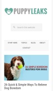 How puppyleaks.com looks like on a mobile device such as an iPhone.