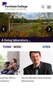 How purchase.edu looks like on a mobile device such as an iPhone.