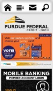 How purduefed.com looks like on a mobile device such as an iPhone.