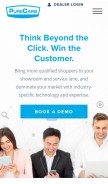 How purecars.com looks like on a mobile device such as an iPhone.