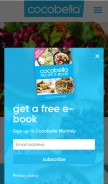 How purecocobella.com looks like on a mobile device such as an iPhone.