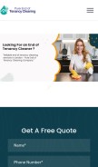 How pureendoftenancycleaning.co.uk looks like on a mobile device such as an iPhone.