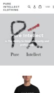 How pureintellectclothing.com looks like on a mobile device such as an iPhone.
