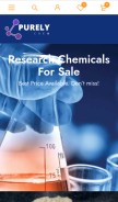 How purelychem.com looks like on a mobile device such as an iPhone.