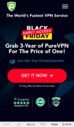 How purevpn.net looks like on a mobile device such as an iPhone.
