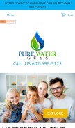 How purewaterguys.com looks like on a mobile device such as an iPhone.