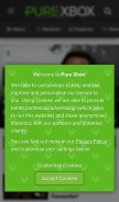 How purexbox.com looks like on a mobile device such as an iPhone.
