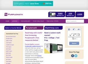 How purplemath.com looks like on a tablet such as an iPad.