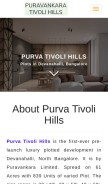 How purvativolihills.org.in looks like on a mobile device such as an iPhone.
