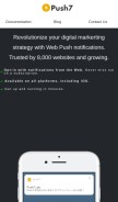 How push7.jp looks like on a mobile device such as an iPhone.