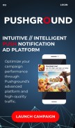How pushground.com looks like on a mobile device such as an iPhone.